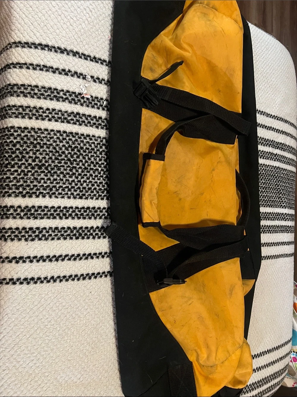 L.L. Bean Yellow and Black Duffel